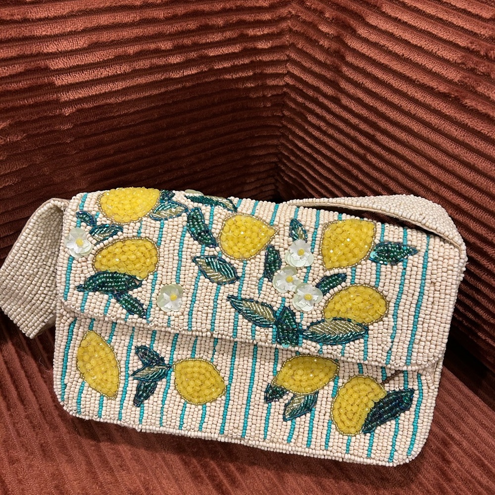 Viral Handmade Lemon Beaded Bag